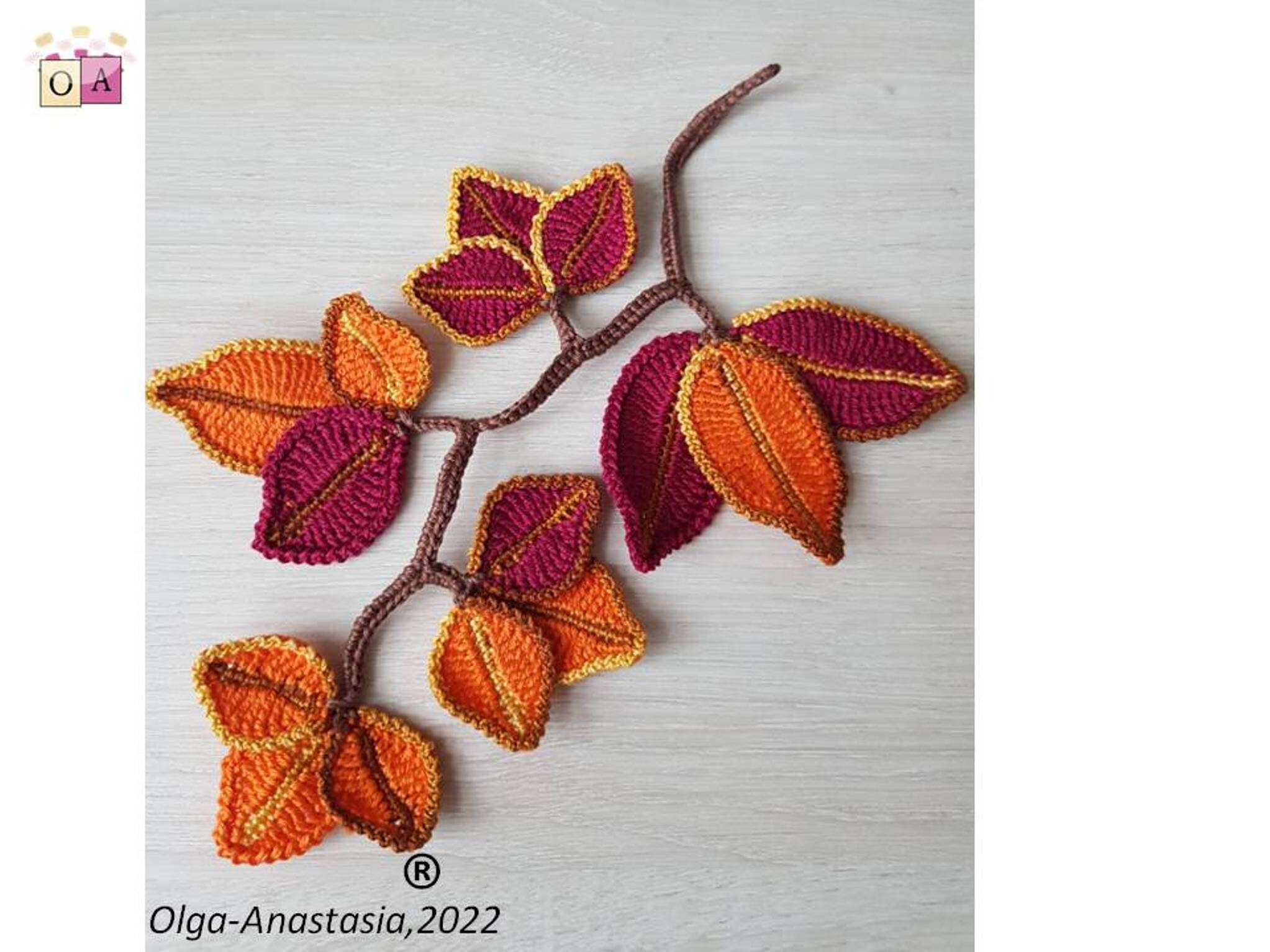 Patrón de rama de hojas de crochet con encaje irlandés: Tutorial ...