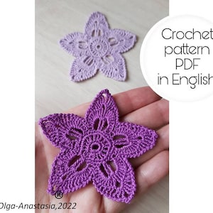 Crochet flower pattern -Irish lace pattern - vintage crochet patterns - crochet applique - 3D crochet pattern- crochet tutorial Irish lace