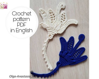 Irish Lace Crochet Flower Pattern: 3D Antique Motif (PDF Pattern)