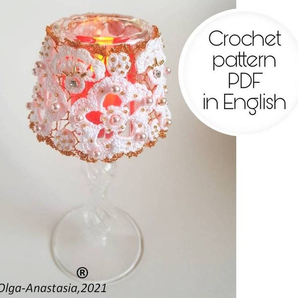 lampshades table lamp pattern -Irish lace lamp decoration instruction- crochet pattern home décor-lantern centerpiece crochet lace pattern