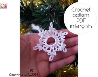 Snowflake Crochet Pattern: Easy Christmas Decor (PDF Pattern)