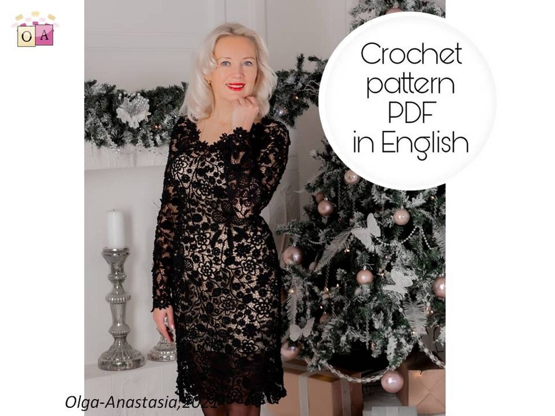 Irish Lace Crochet Dress Pattern Wedding Dress Crochet Pattern