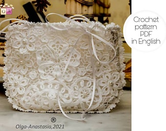 Crochet Irish Lace Wedding Bag Pattern – Vintage Style (PDF Pattern)