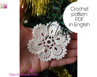 Crochet Snowflake Ornament Pattern: Easy Christmas Decor (PDF Pattern)