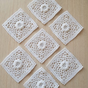 Square pattern crochet Crochet pattern square placemats flower granny square granny square square pillow detailed tutorial crochet image 5