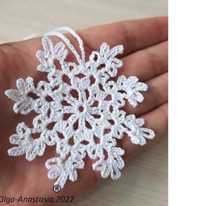 Snowflake crochet pattern Christmas décor crochet easy snowflake pattern crochet tutorial Snowflake crochet holiday decoration image 6