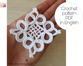 Flower Granny Square Crochet Pattern – Square Motifs (PDF)