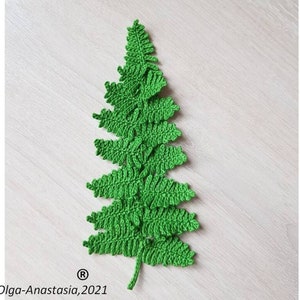 Fern crochet pattern Irish lace fern pattern crochet detailed tutorial crochet crochet fern applique pattern how to crochet fern image 2