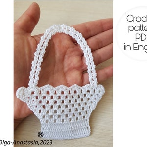 Crochet pattern - Basket motif crochet tutorial for Easter gift, Baptism, Christening, Confirmation-detailed tutorial crochet - diy crochet