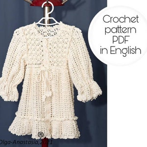 Crochet dress Christening girl pattern - Family heirloom -detailed tutorial crochet - easy crochet dress pattern - Baptism dress tutorial