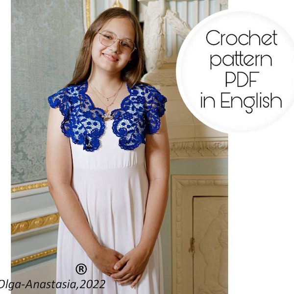 Irish Lace Crochet Collar Pattern: Detachable Flower Necklace (PDF)