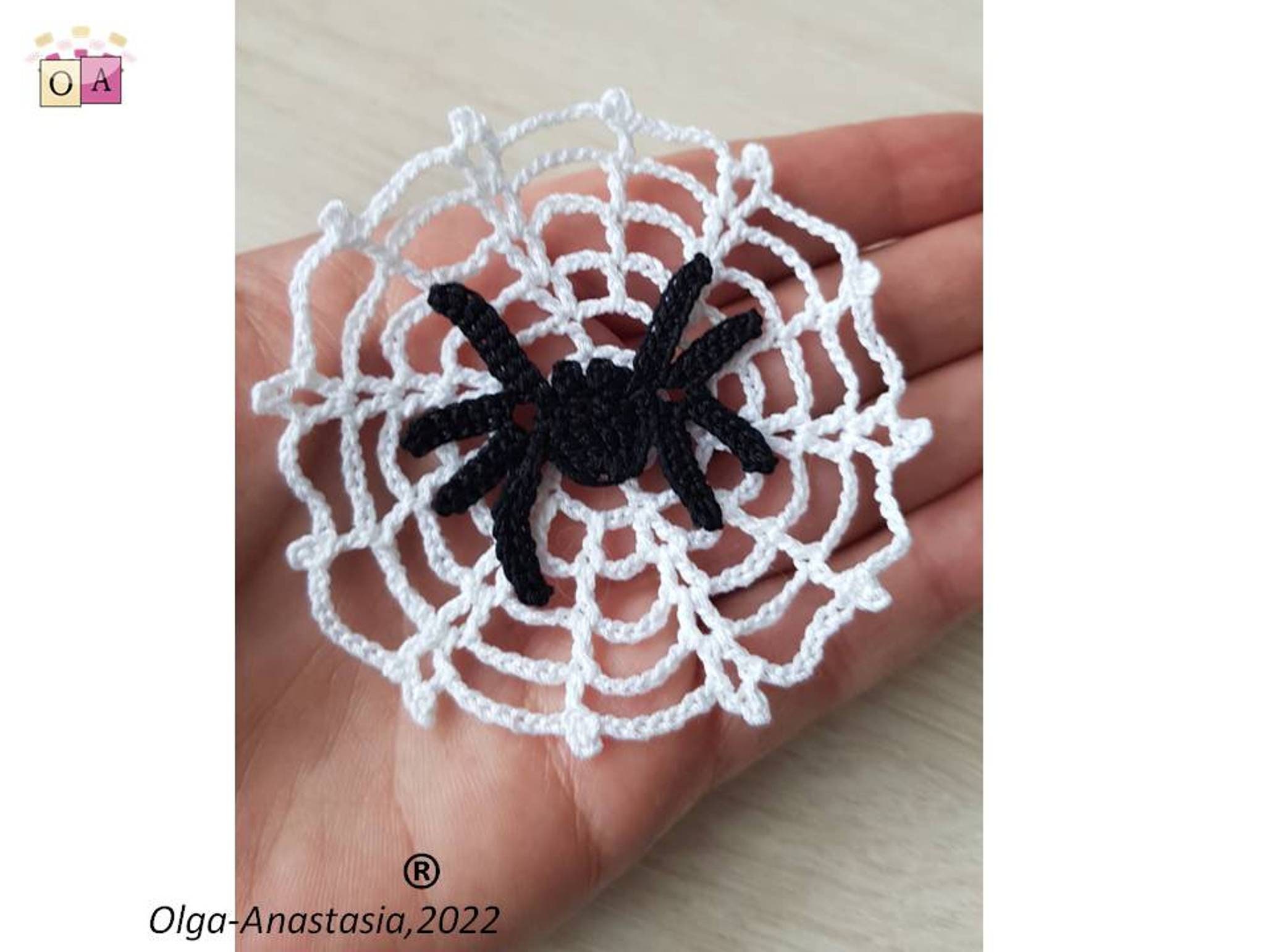 Spider on Web Crochet Pattern: Easy Tutorial (PDF Pattern) - Etsy