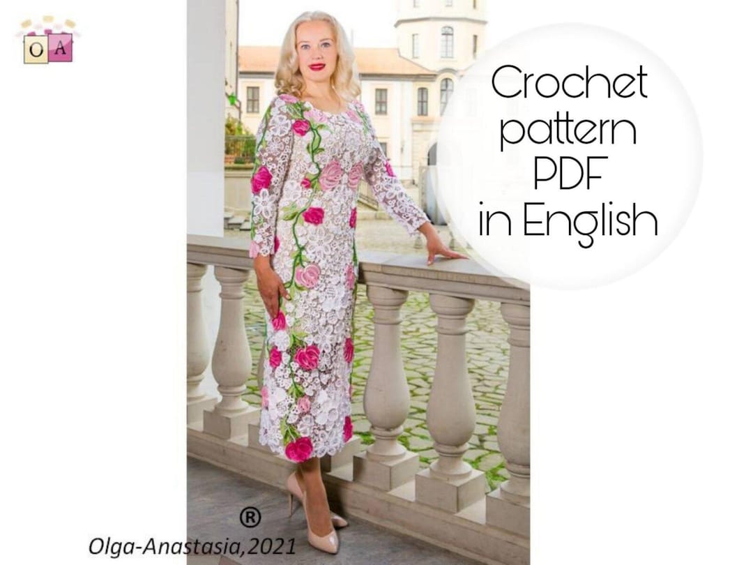 Crochet Pattern Dress - Irish Lace - Crochet Patterns Wedding Dress ...