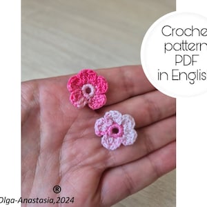 Pink motif pattern crochet- vintage crochet- vintage crochet pattern - pattern crochet flower - crochet tutorial - flower motif pattern