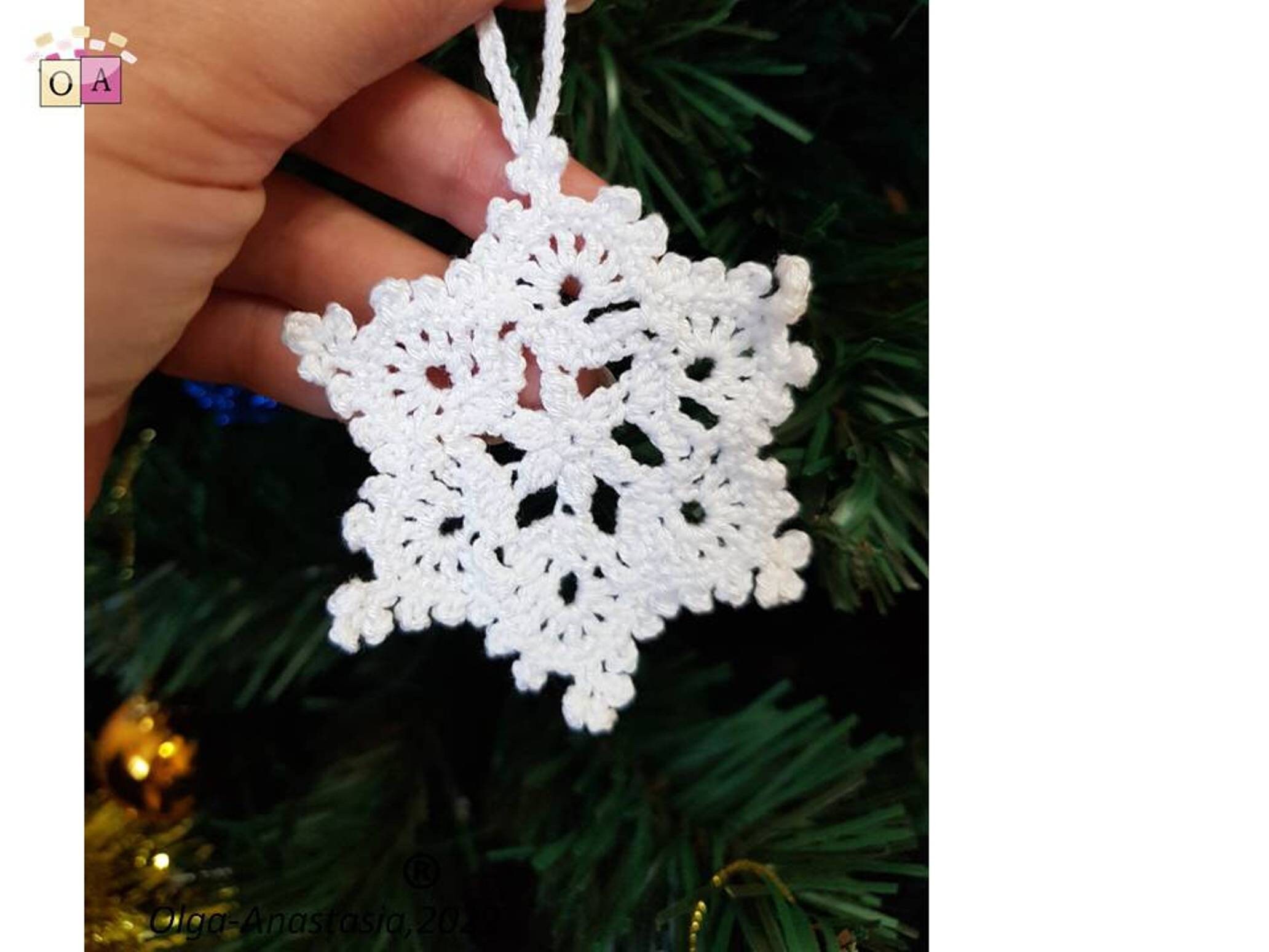 Snowflake Crochet Pattern Christmas Décor Crochet Easy - Etsy