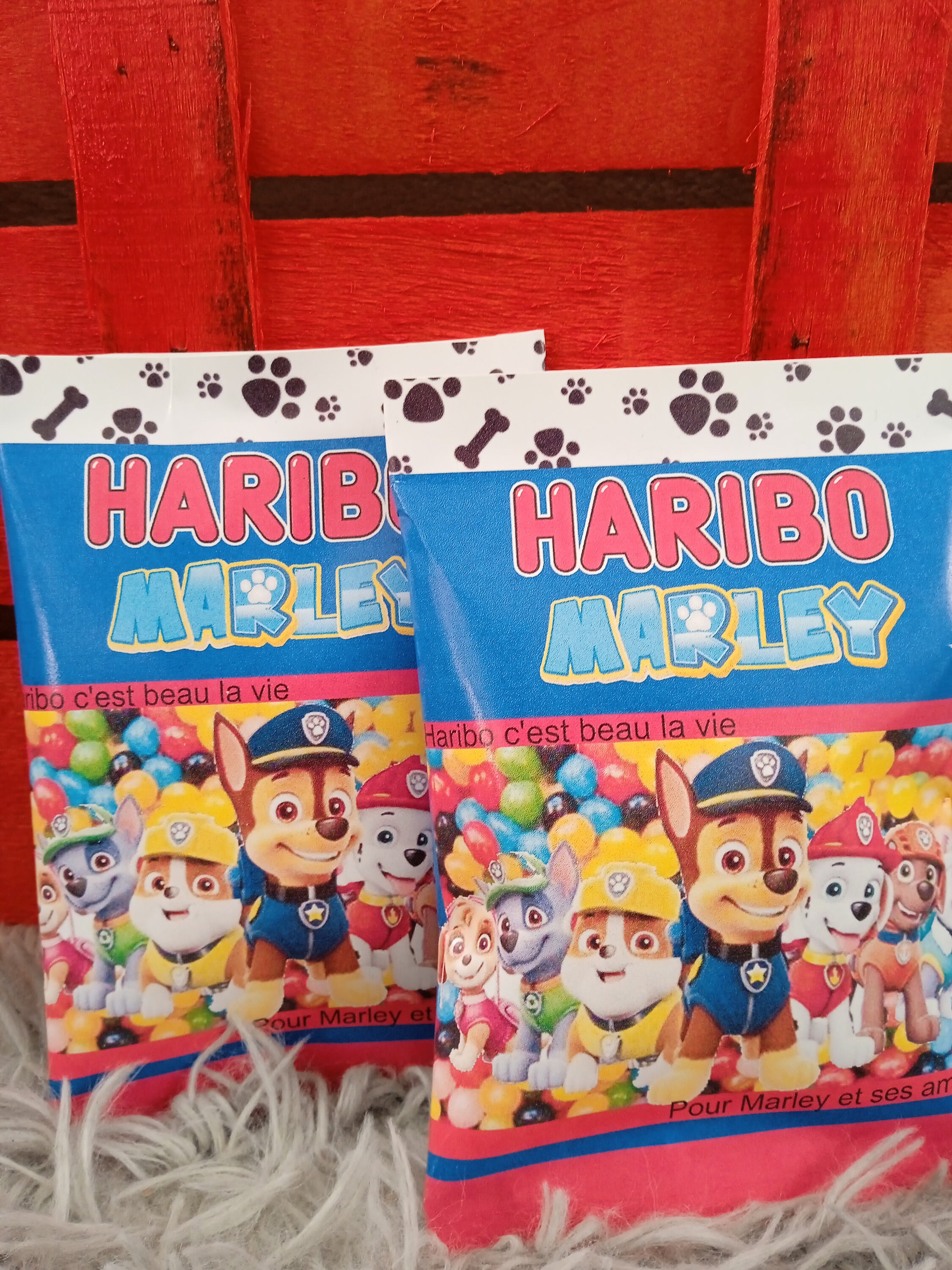 Lot de 5 Paquets Bonbon Haribo Personnalisables