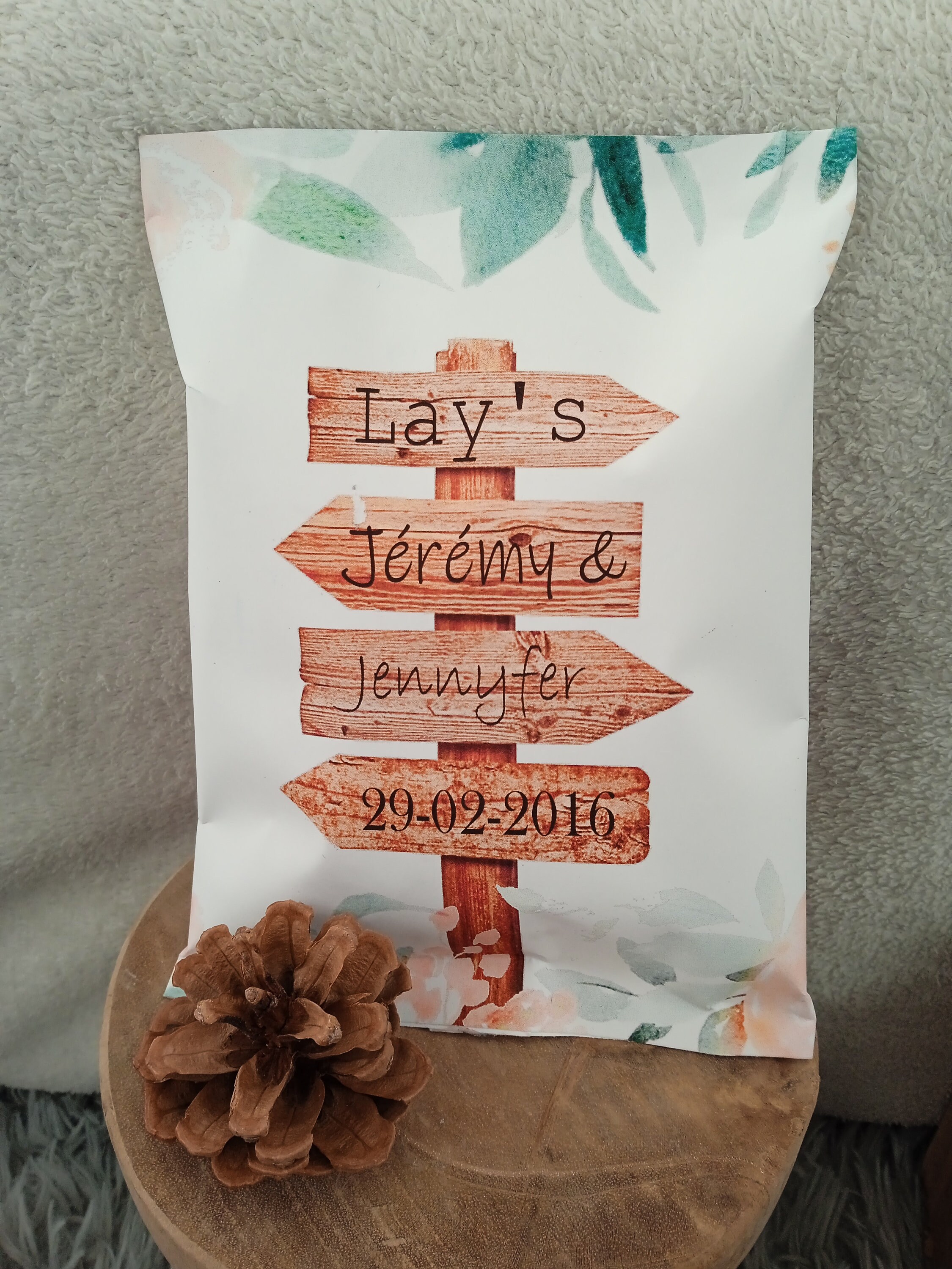 Lot de 5 Paquets Chips Personnalisables