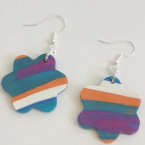 CLAY EARRINGS | Flower earrings | Statement earrings | Unique earrings | Colorful earrings | Hypoallergenic