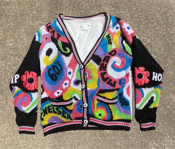 Flower Power Cardigan Sweater - Etsy