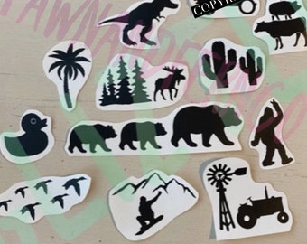 Easter Egg Sticker, Big Foot,Decal,T-Rex, Decals, Accessories, Windshield Sticker, SUV Sticker, 4x4, Vinyl Decal for 4x4 Windshields, JK