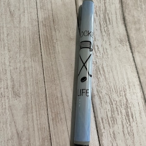 Hockey life- can be personalized inkjoy gel pen, no glitter, refillable. Ice hockey, sticks, coach gift.