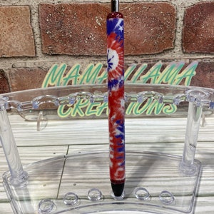 Red White & Blue Tie Dye Glitter Inkjoy Gel Pen: Refillable USA Patriotic Pen
