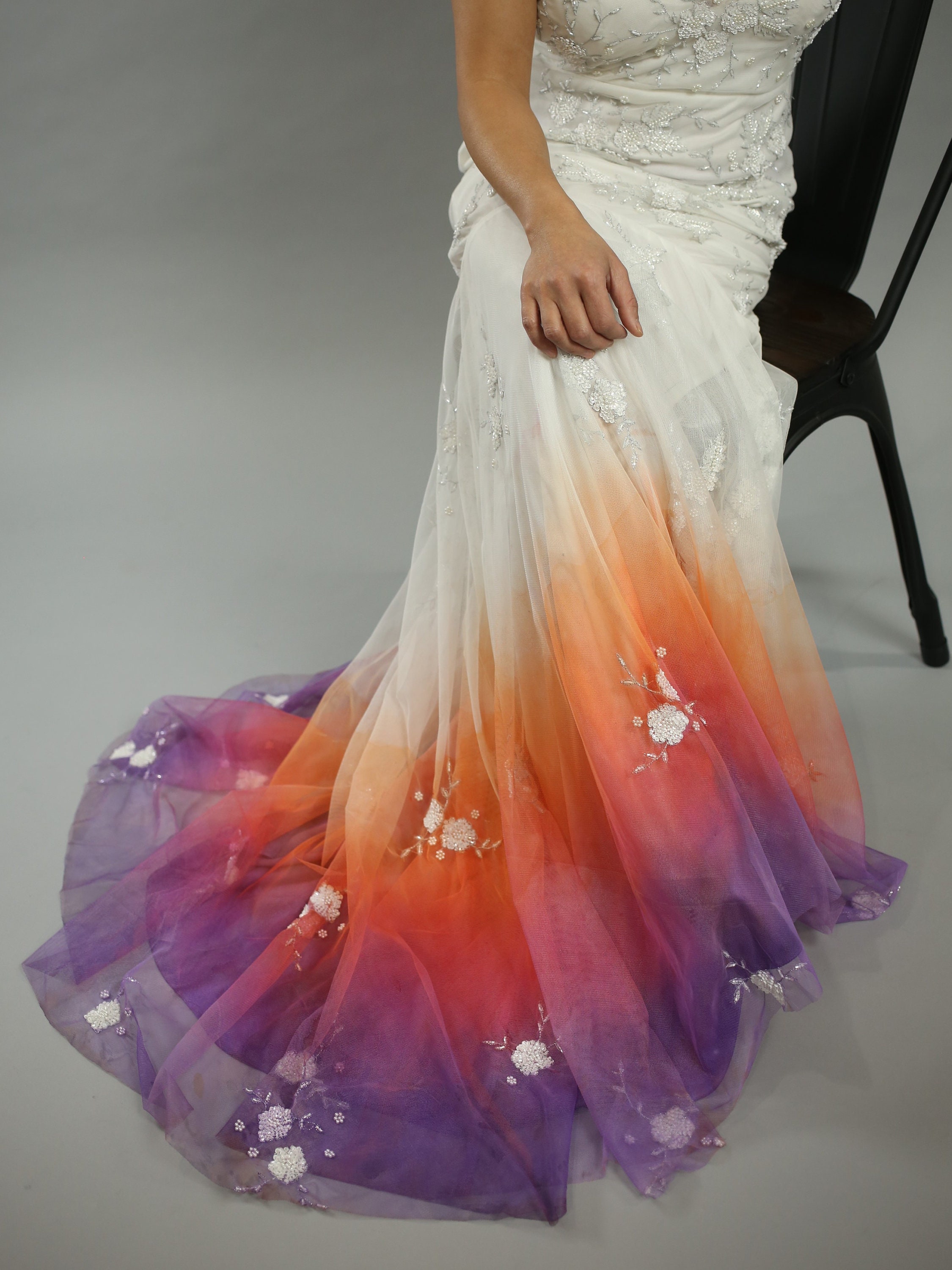 purple and orange dress for wedding There's just something about this orange-forward color scheme that we are loving at the moment #DisneyWeddings : @jennawhiterabbit