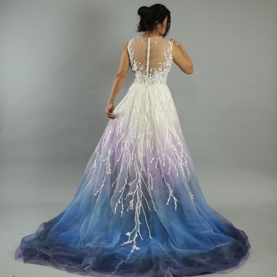 purple colored wedding dresses