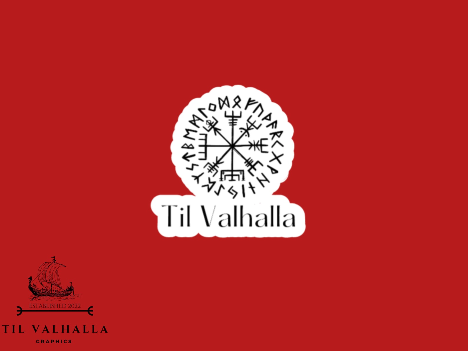Til Valhalla Sticker Weatherproof Vinyl Sticker Viking | Etsy