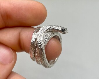 Spotted Garden Eel Ring, Handcrafted in 925 Sterling Silver, Unique Design