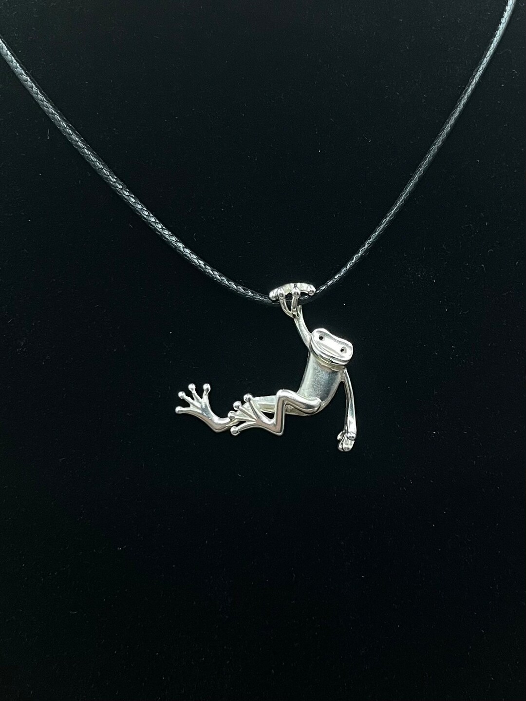 Happy Tree Frog Necklace, 925 Sterling Silver, 3D Pendant Etsy