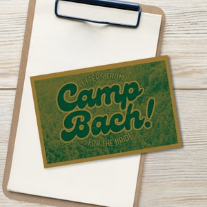 Cartas do Camp Bach Cartão postal padrão para uma despedida de solteira