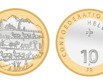 Swissmint 10 Franken 2015 B Alpabzug.  Noch eingeschweisst.