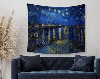 Van Gogh Starry Night Tapestry: Art Wall Hanging, Dorm Decor