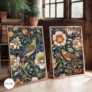 Galerie-Set 2 William Morris Seltene Blumen Wandkunst, Morris Ausstellung Leinwand Gemälde, Botanisches Museum Gerahmtes Poster Druck Wohnkultur