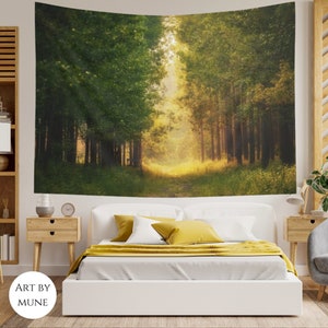 Landscape Forest Tapestry Backdrop | Nature Photography | Greenery Wall Hanging | Nature Tapestry | Forest Wall Tapestry
