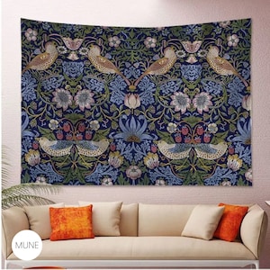 William Morris Tapestry: Vintage Floral Botanical Wall Art