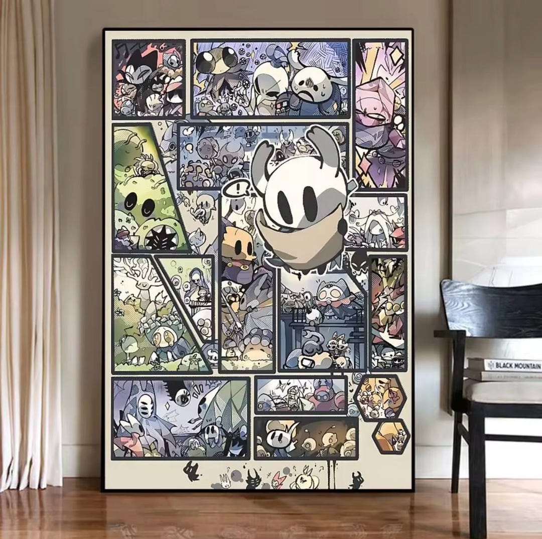 Hollow Knight Game Poster Print | Cotton Canvas Wall Art | Video Game ...