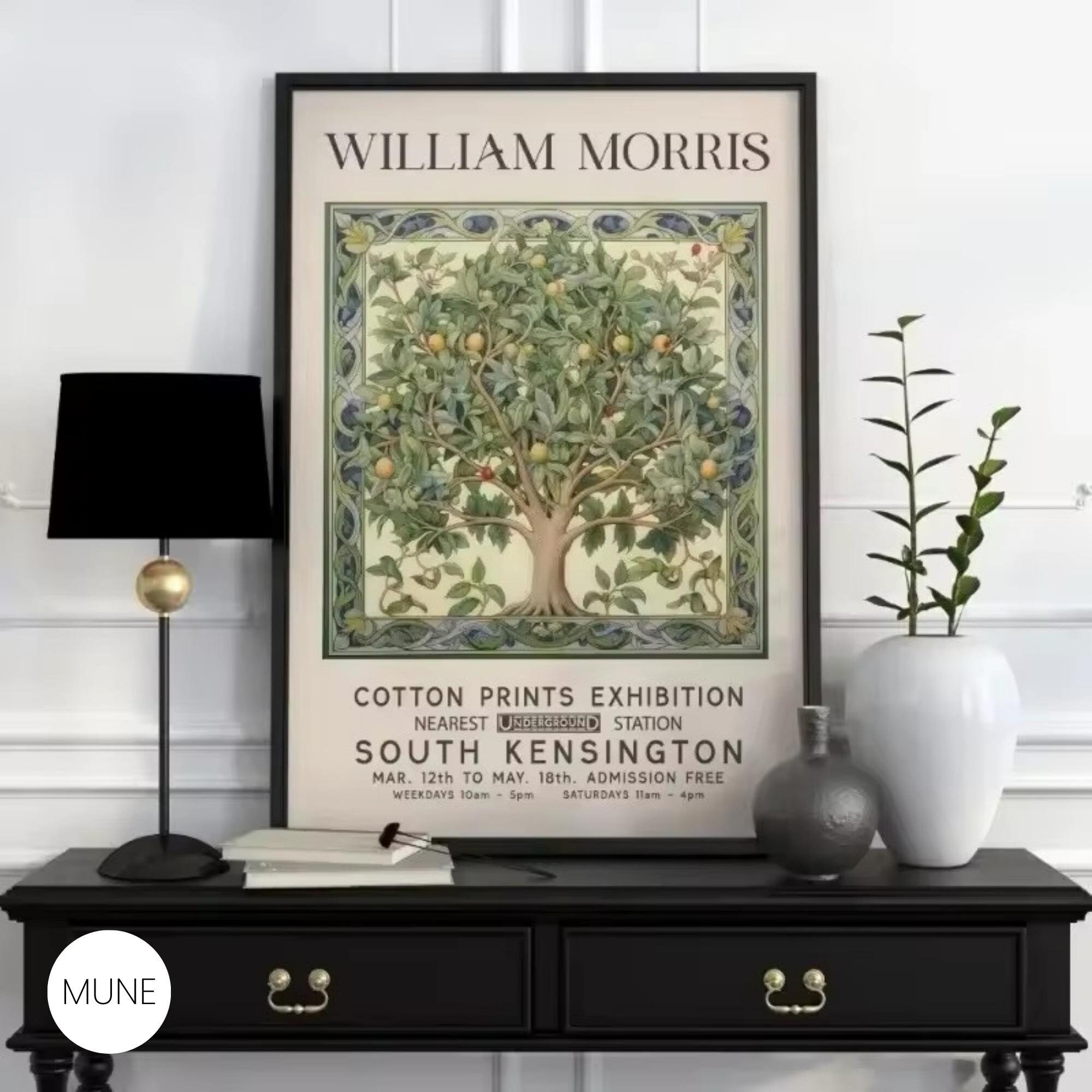 Vintage Tree of Life William Morris Exhibition Museum Wall Art Poster ...