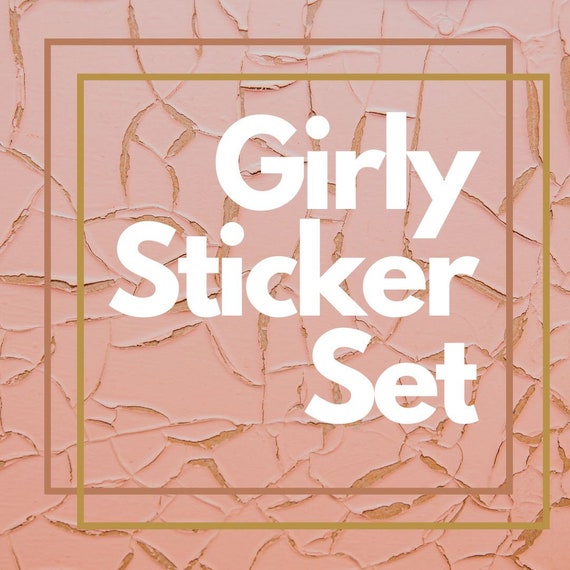 Girly stickers set
