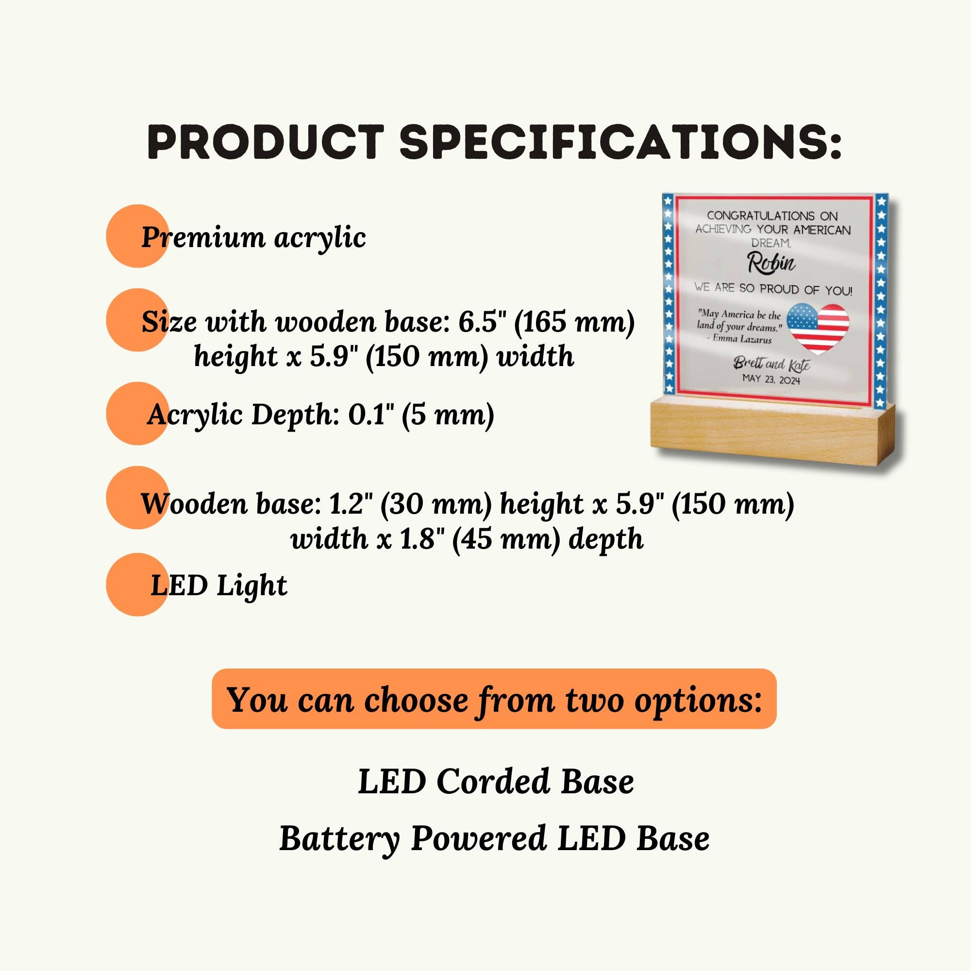 Personalisiertes neues Bürgergeschenk für neuen amerikanischen Bürger ...