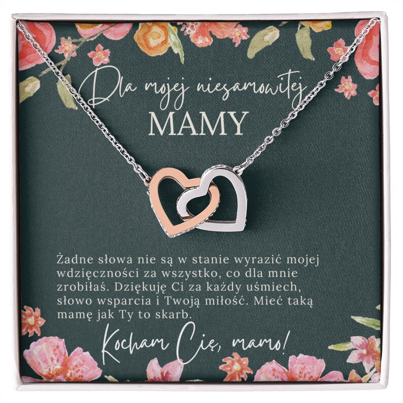 Gift for Polish-speaking Mom Wishes in Polish Gift for Mom Naszyjnik dla Mamy Prezent na Dzień Matki Urodziny Mamy Prezent Dla Mamy image 2