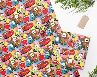 Cartoon Car. Wrapping Paper