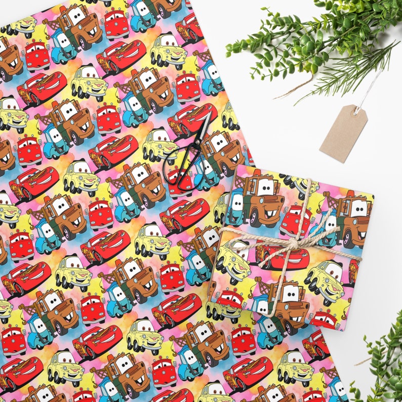 Cartoon Car. Wrapping Paper Etsy