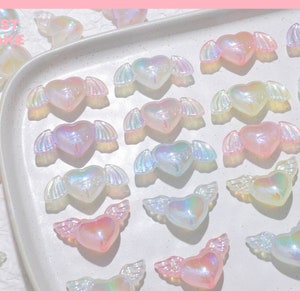 Iridescent Angel Devil Wing Decoden Resin Charms | Resin Beads DIY | 2-3mm | DIY Craft Supplies
