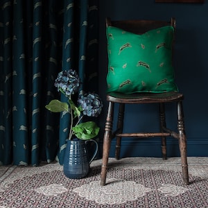 Cushion: Whimsical Hare Nettle Green