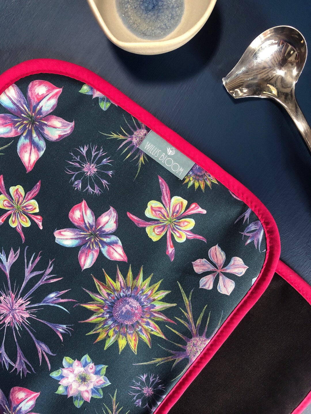 Rayburn Hob Cover: Midnight Petals - Etsy