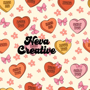 Heart xoxo Pink Boho Valentines Check Seamless Digital Pattern, Valentines Seamless Pattern, Fabric Pattern, Love Heart Seamless File