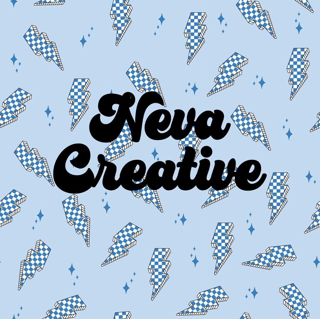 Checkered Lightning Bolt Seamless Pattern: Boy Fabric File (digital ...