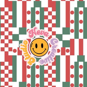 Christmas Checkered Seamless Pattern: Fabric Printing, Sublimation (Digital File)